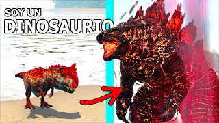 LA HISTORIA DEL DINOSAURIO ABYSS GODZILLA DIOS Evoluciono en Kaiju destructor ARK Soy un Dinosaurio [upl. by Enenaej]