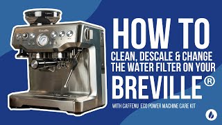 How to Clean Descale amp Change the Water Filter on Your Breville and Sage Coffee Machines [upl. by Enelyw106]