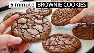 The EASIEST Fudgy Brownie Cookies Better than Brownies🔥 [upl. by Sibbie]