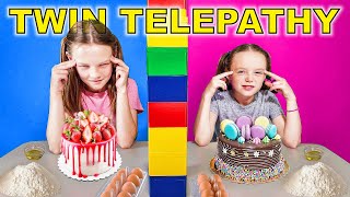 Twin Telepathy Cake Challenge [upl. by Sackman908]