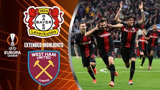 Bayer Leverkusen vs West Ham Extended Highlights  UEL QuarterFinals 1st Leg  CBS Sports Golazo [upl. by Azyl]