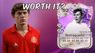 92 Emilio Butragueno Ultimate Birthday Icon Player Anaylsis  EA FC 24 Ultimate Team [upl. by Enened]