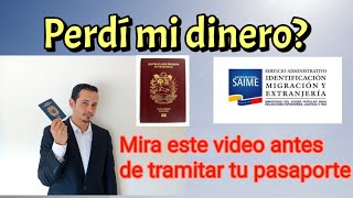 TIENES QUE VER ESTE VIDEO ANTES DE SACAR EL PASAPORTE VENEZOLANO EN LA NUEVA PLATAFORMA DEL SAIME [upl. by Ruthi]