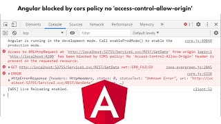 Angular CORS Policy no access control allow origin Header [upl. by Elleirua]