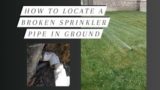 Broken pipewhat to look for and how to locate an underground broken sprinkler pipe [upl. by Dis]