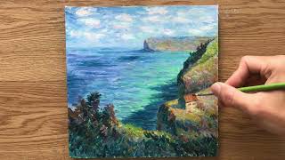 Monets Painting Secrets  The Process of Impressionist Painting  Acrylic painting [upl. by Kcirderf3]