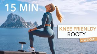 15 MIN KNEE FRIENDLY BOOTY  Weight  No Squats Deadlift  Glute Bridge Focus Gym Style [upl. by Mott]