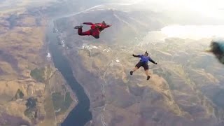 Friday Freakout Sketchy Wingsuiter Almost Kills Group Of Skydivers [upl. by Pazice]