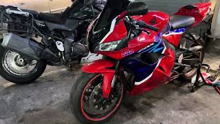 How to Change motorcycle Chain  Honda CBR 600 [upl. by Enelahs39]