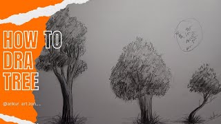 how to dra tree  realistic tree  tree art for pancil [upl. by Lam]