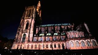 Illumination Cathédrale de Strasbourg 2015  Lightning of the Strasburger Cathedral 2015 [upl. by Elrebmik]