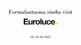 Formafantasma studio visit for Euroluce 2023 [upl. by Glass35]