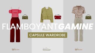 KIBBE CAPSULE WARDROBE Flamboyant Gamine  Summer Outfit Ideas [upl. by Eidissac]