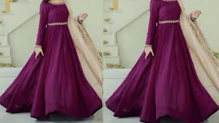 gown stitching long frock cutting stitching anarkali suit cuttingumbrella gown ki cutting stitch [upl. by Alexandre692]