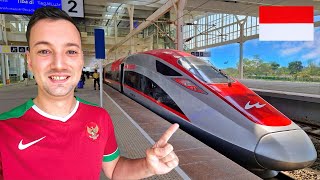 I Took Indonesias New HighSpeed Train 🇮🇩 Jakarta To Bandung [upl. by Nitsir]