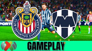 Guadalajara vs Monterrey  Liga MX Jornada 10 Apertura 2024  FC 25 Gameplay  Daily Football Games [upl. by Ahsiat]