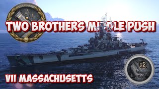 Massachusetts middle push game replay in World of Warships Legends wowslegends wows [upl. by Dickenson]