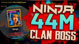 MAX Damage Ninja Bateater Clan Boss Team I Raid Shadow Legends [upl. by Enegue]