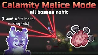 ALL BOSSES NOHIT in Calamitys HARDEST DIFFICULTY  Calamity Malice Mode 151 [upl. by Goodman]