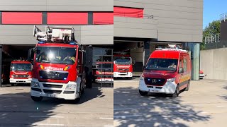 Uitruk brandweer post Bornem voor bijstand ziekenwagen ladder in Hingene Bornem [upl. by Susanna]