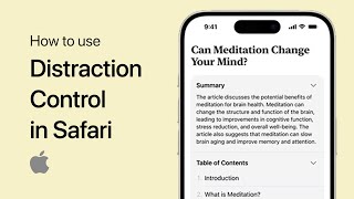 How To Use Distraction Control in iOS 18 Safari [upl. by Fionnula335]