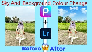 Photo Editing Sky Background  Sky add in PicsArt  Picsart and Lightroom tutorial [upl. by Kcirdec]