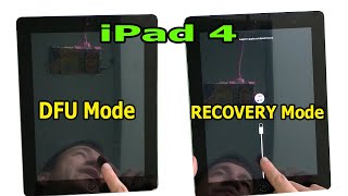 How to put in Recovery Mode and DFU Mode on iPad 4 [upl. by Nereil984]