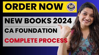 How To Order New Scheme Books For CA Foundation Full Process  CA Foundation Online Classes  ICAI [upl. by Ramar]