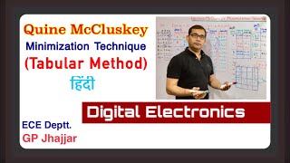 QuineMcCluskey Minimization Technique Tabular Method in Hindi  TECH GURUKUL by Dinesh Arya [upl. by Ballard]