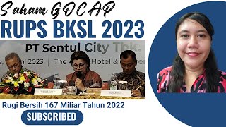 RUPS BKSL 2023 Sentul City Laporkan Penggunaan HMETD 2022 Tidak ada Cadangan Dana serta Dividen [upl. by Goran]