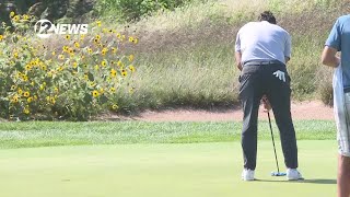 Tony Romo golfing at Sand Creek Station in Newton [upl. by Hartley]