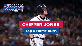 Top 5 Chipper Jones Home Runs  Historic Moments [upl. by Kemme]