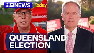 Dutton Shorten discuss Queenslands upcoming election  9 News Australia [upl. by Jobyna850]