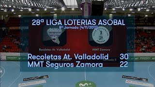 LIGA LOTERIAS ASOBAL J08 Recoletas At Valladolid  MMT Seguros Zamora 30  22 [upl. by Reynolds566]