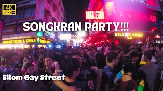 Bangkok SONGKRAN 2024 Silom GAY STREET  THAILAND [upl. by Kozloski874]