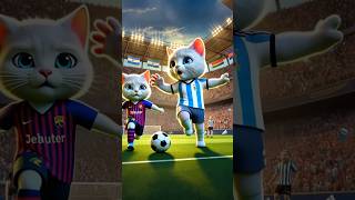 Kitten is a talented footballer but he got badly injured 🙀catlovers kittten cat aicat cutecat [upl. by Ahseinek]