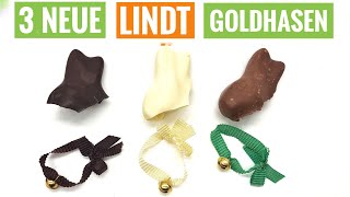 LINDT Goldhase in 3 NEUEN Sorten  Weiss  Edelbitter  Nuss [upl. by Aihsenat637]