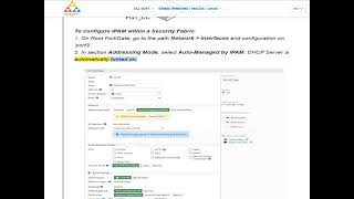 Configure IPAM on the FortiGate device [upl. by Lytsyrk]