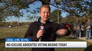 Noexcuse absentee voting opens in Missouri [upl. by Jessa]