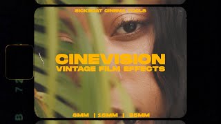 Cinevision Vintage Film Effects 8mm 16mm 35mm Film Overlays [upl. by Sinnaoi]