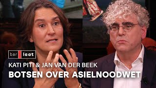 ASIELNOODWET Kamerlid KATI PIRI botst met wiskundige JAN VAN DE BEEK  Bar Laat [upl. by Anaik173]