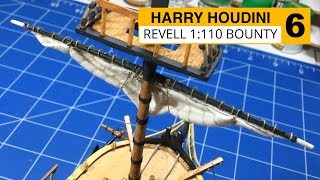 Revell 1110 HMAV Bounty Part 6 Bind Masts and Furl Sails [upl. by Aicitan]