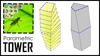 Rhino Grasshopper Tutorial For Beginners Parametric Tower [upl. by Nauqyaj]