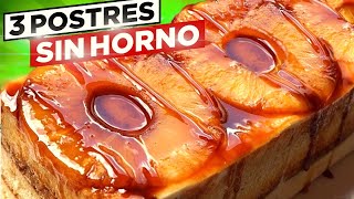 3 POSTRES FRÍOS ¡SIN HORNO 🍰🧁 DELICIOSOS y con POCOS INGREDIENTES 😍 Ricos y Fáciles [upl. by Aidni]