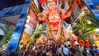 Khairatabad Ganesh 2023  1 lakh Rudrakshaa Mala Form Kasi  Khairatabad Ganesh Videos 2023 [upl. by Nired]