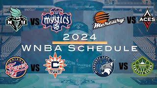 WNBA 2024 SEASON SCHEDULE REVEAL  JAYJORDANTV [upl. by Esnohpla]