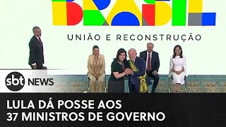 Lula dá posse aos 37 ministros de Governo  SBT News [upl. by Nyral893]