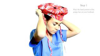 Poppy Scrub Hat under blue sky scrubs [upl. by Latoye]