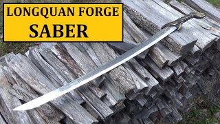 Longquan Forged Eastern Style Saber Sword Review  LQSword [upl. by Cavanaugh925]