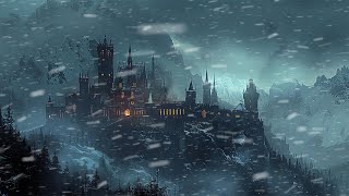 11 Hours Of Relaxing Winter Snowstorm at an Eerie Castle  Perfect Sounds for Studying amp Sleeping [upl. by Ylrebmic]